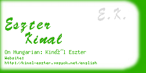 eszter kinal business card